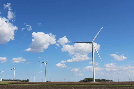 wind turbines in the Midwest